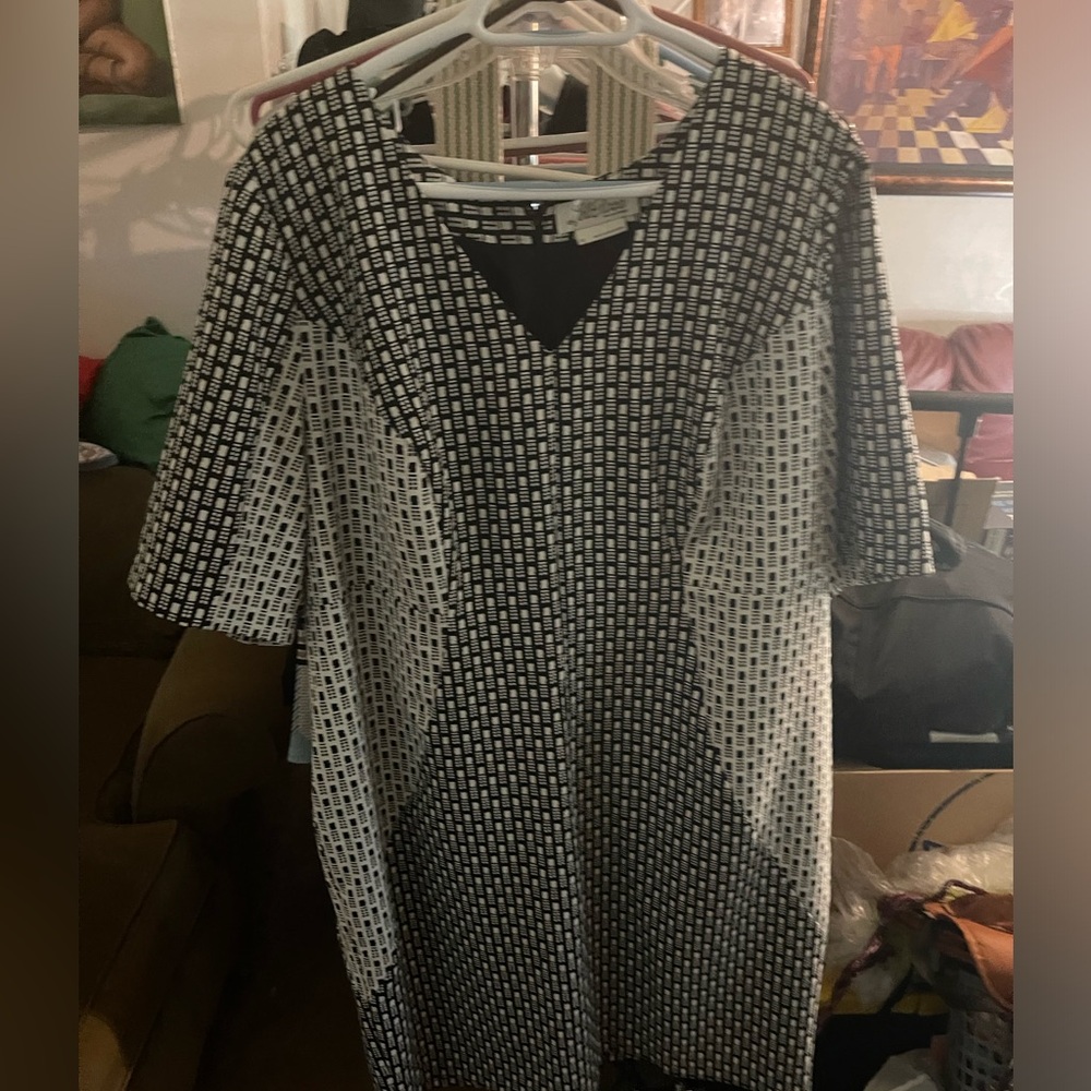Casual or dressy.. curvy body dress black and white